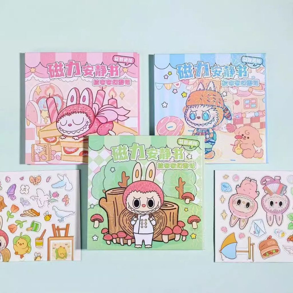 

LABUBU Magnetic Sticker Diy Book Lucu Viral Mainan Stiker Book DIY Magnetic Ukuran Besar