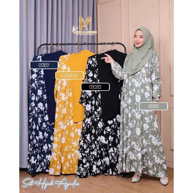 GAMIS SET HIJAB AYUDIA ORY ASHILLA MESSI/GAMIS SET RAYON MIX JERSEY PREMIUM/GAMIS SET JERSEY
