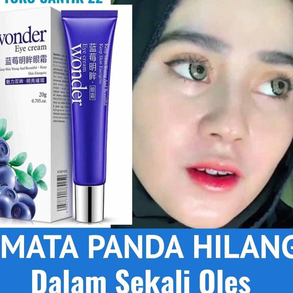 TREND ASLI 1 WONDER EYE CREAM BLUEBERRY  KRIM MATA PANDA MENGHILANGKAN KERIPUT DAN KANTONG MATA