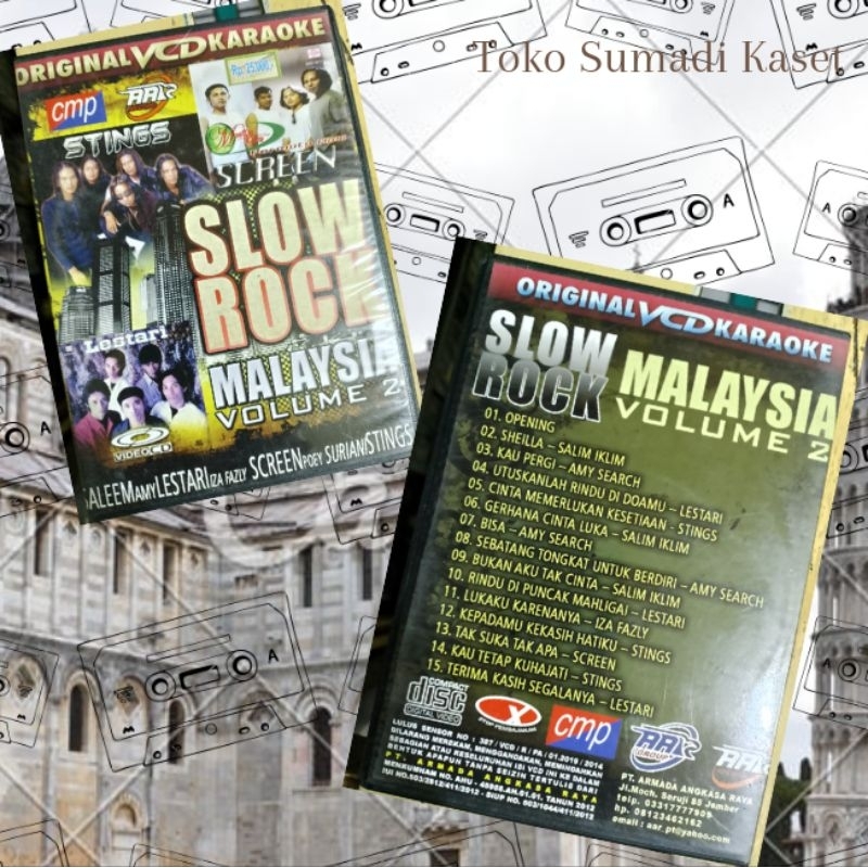 VCD slow rock Malaysia vol 2 produksi AAR RECORD