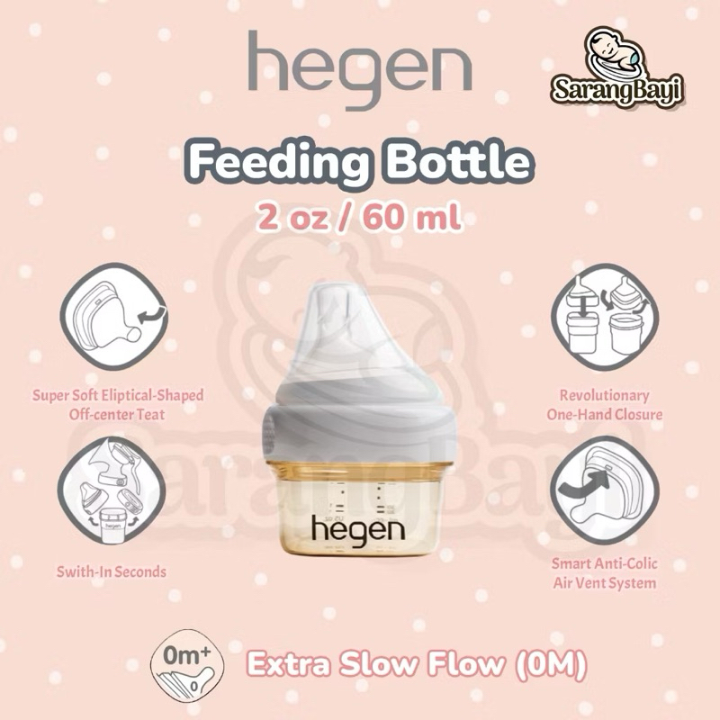 Hegen PCTO Feeding Bottle PPSU 2oz 60ml Isi 1 preloved excellent