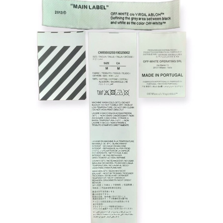 

MEGA MAIN LABEL TAG WASH OW KUALITAS TINGGI MADE IN PORTUGAL ONE SET