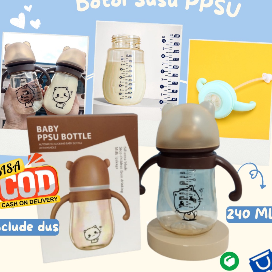 Borong Untung  Botol Susu Bayi PPSU  Botol Susu PPSU  Botol PPSU  Botol PPSU 24ml  Botol Susu Wide N