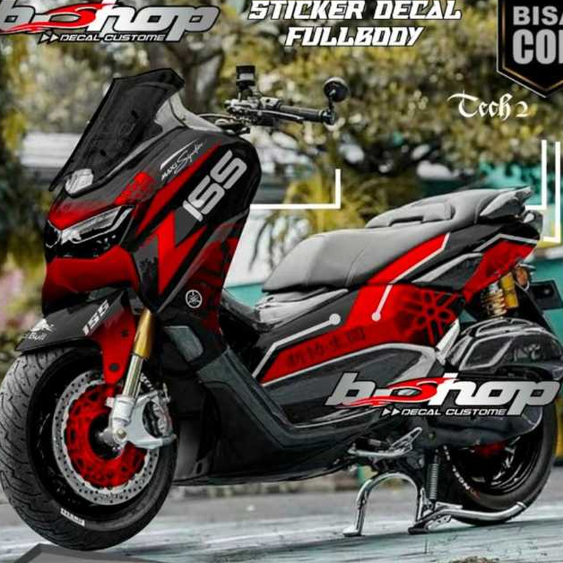 Decal Sticker Yamaha Nmax Old Dekal Striping Nmax 155 Full Body Merah Putih