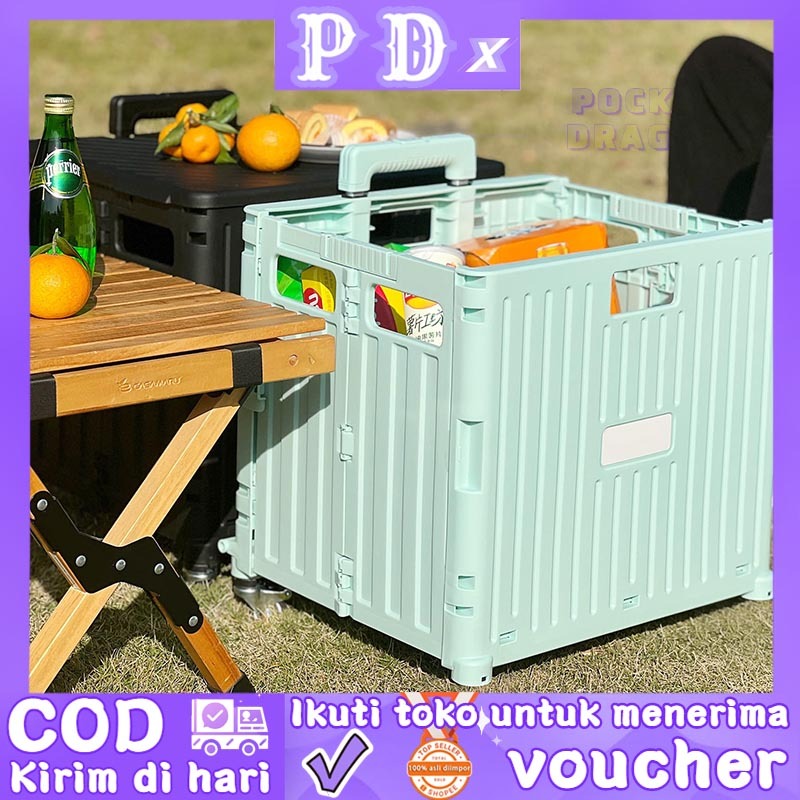 Pocket Dragon Keranjang Trolly Belanja Lipat Keranjang Lipat Koper Lipat