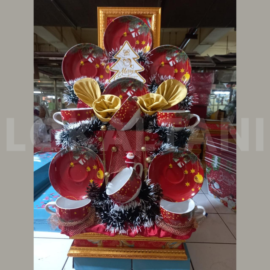 

Parcel Tea Set Natal/ Parcel Pecah Belah/ Hampers Natal Set Cangkir Spesial Natal