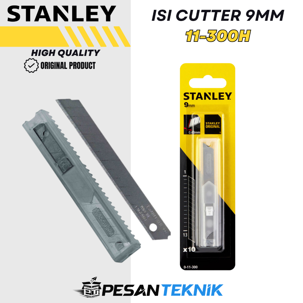 

Isi cutter stanley 11-300H 9mm S/O Knife Blades 10 Pcs