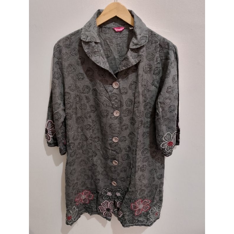 Kemeja batik cewek model tunik size L
