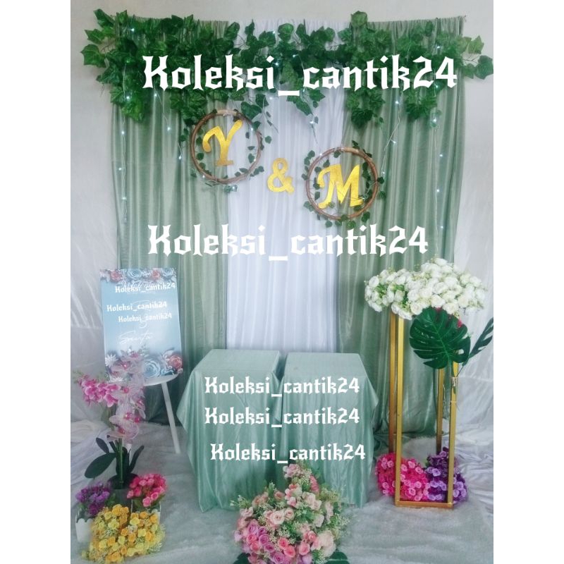 set backdrop tunangan/lamaran/aqiqah/7 bulanan