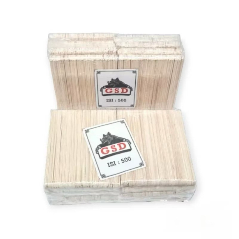 Stik Es Krim Polos Kerajinan Tangan Stik Ice Cream Kayu Premium