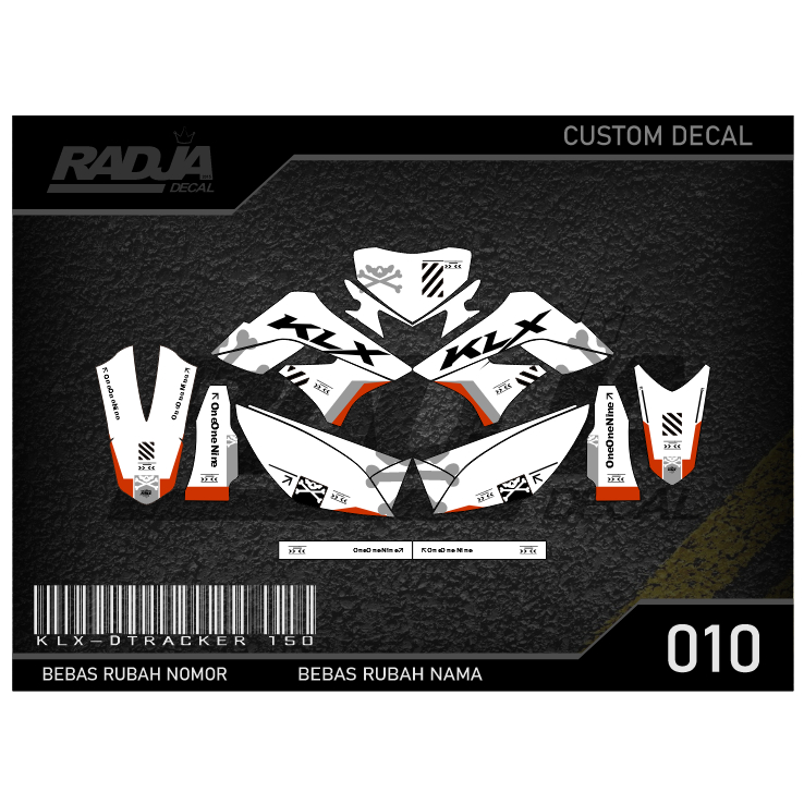 DECAL STICKER KLX/DTX 150 OLD (010) DEKAL STIKER FULLBODY DTRACKER D-TRACKER S/L LAMA 2009 2010 2011