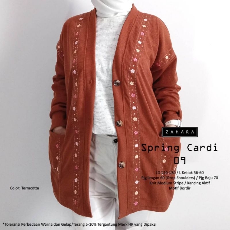 SPRING CARDI ORI ZAHARA || OUTER CARDIGAN KNIT IMPORT KOMBINASI MOTIF TERBARU