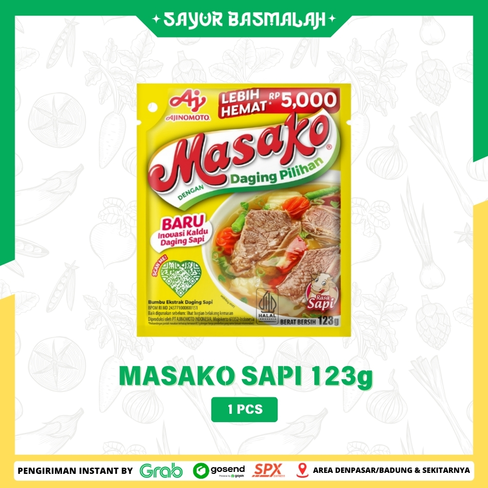 

Masako Sapi 123g - Sayur Basmalah