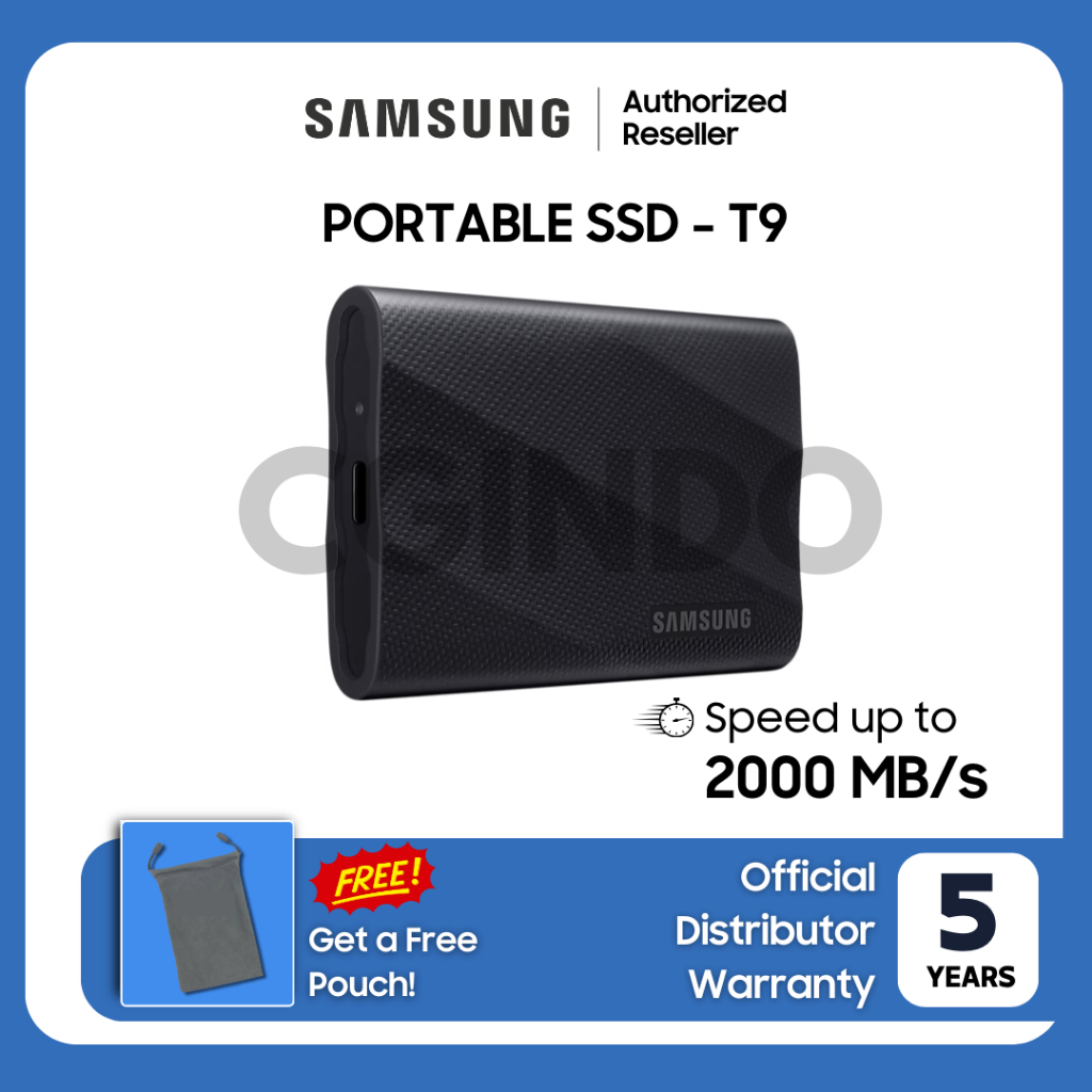 SSD Samsung T9 SSD Portable SSD 1TB / SSD 2TB / SSD 4TB SSD External SSD Eksternal SSD T7 Upgrade WD