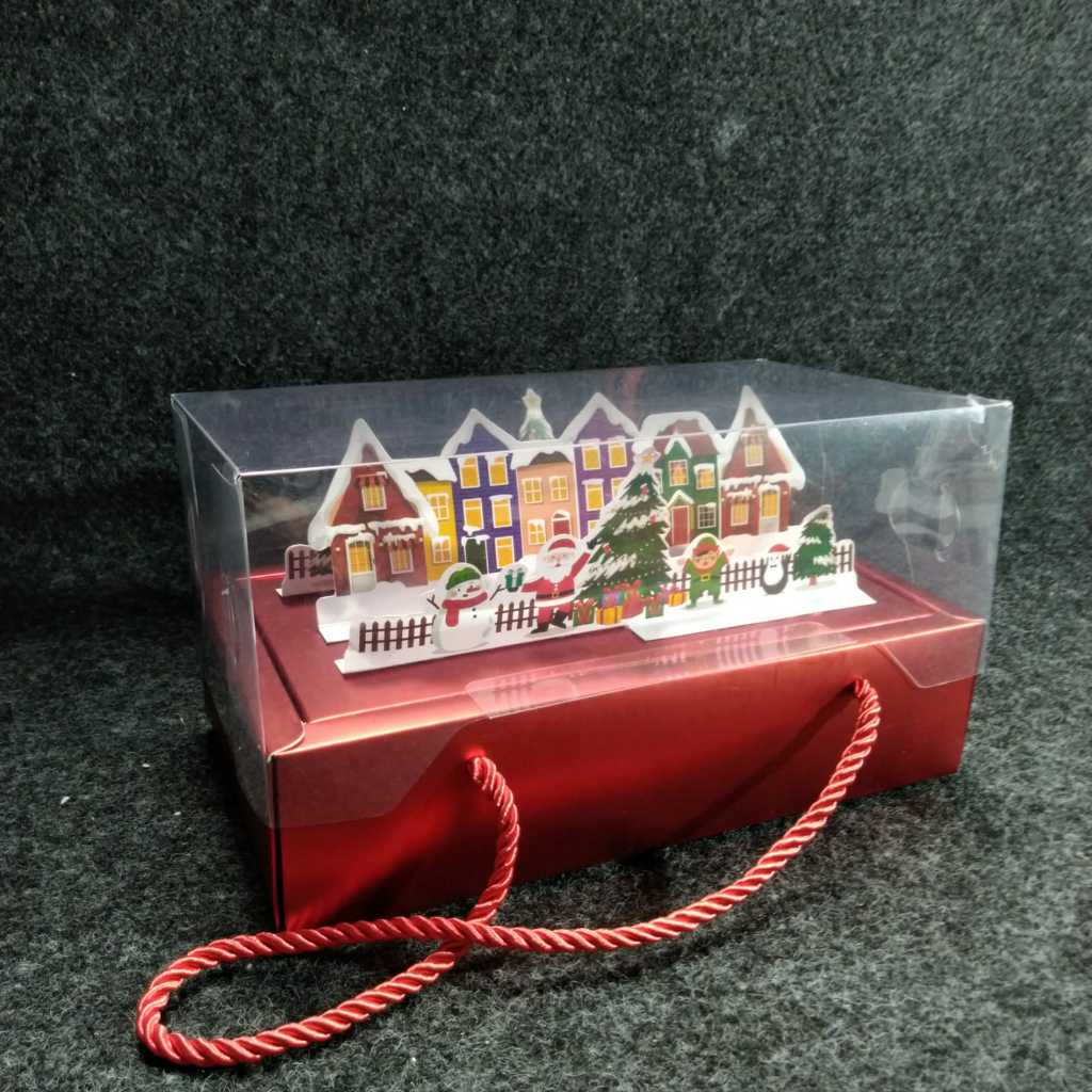 

Christmas Hampers Box / Kotak Hampers Natal Mika Tali Red