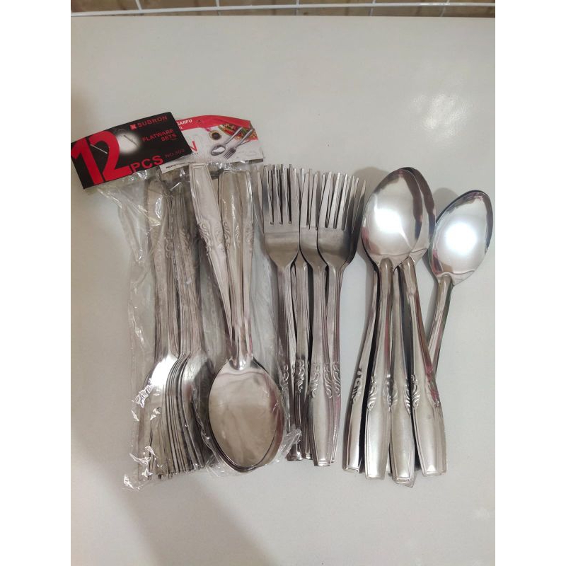 Sendok Garpu Makan 1 Lusin / Sendok Makan Murah / Garpu Makan Murah / Sendok Garpu Set