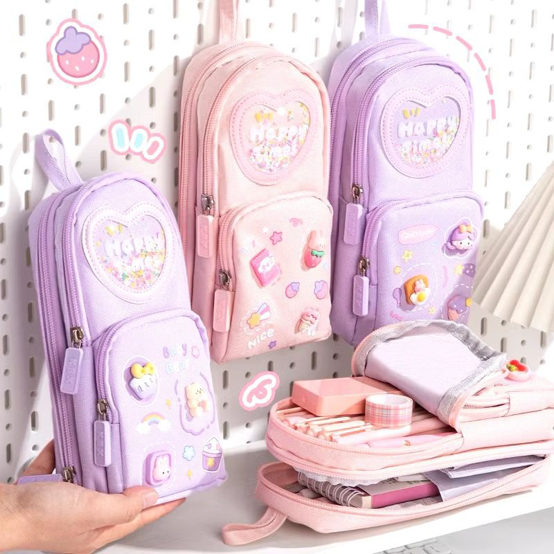 

Tempat Pensil Resleting Glitter 3D Kapasitas Besar | Tempat Pensil Anak TK SD | Pencil Case Cute