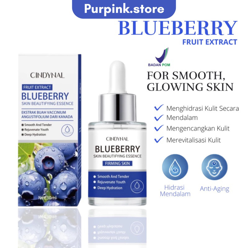 [BPOM] Serum Wajah Glowing / Serum Wonder Essence Blueberry / Meremajakan Kulit Wajah Anti Penuaaan 