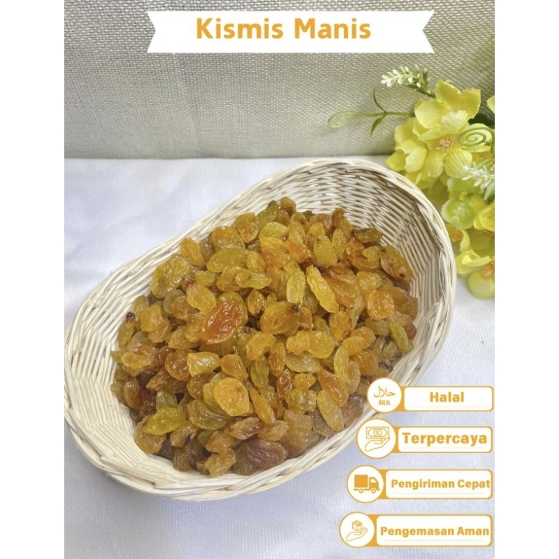 

Kismis Premium 1 Kg Asam Manis / Anggur yang di keringkan / Khas Arab Oleh-oleh Haji dan Umroh