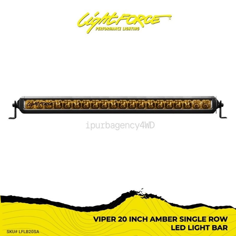 LIGHTFORCE VIPER 20 INCH AMBER SINGLE ROW LED LIGHT BAR — LFLB20SA