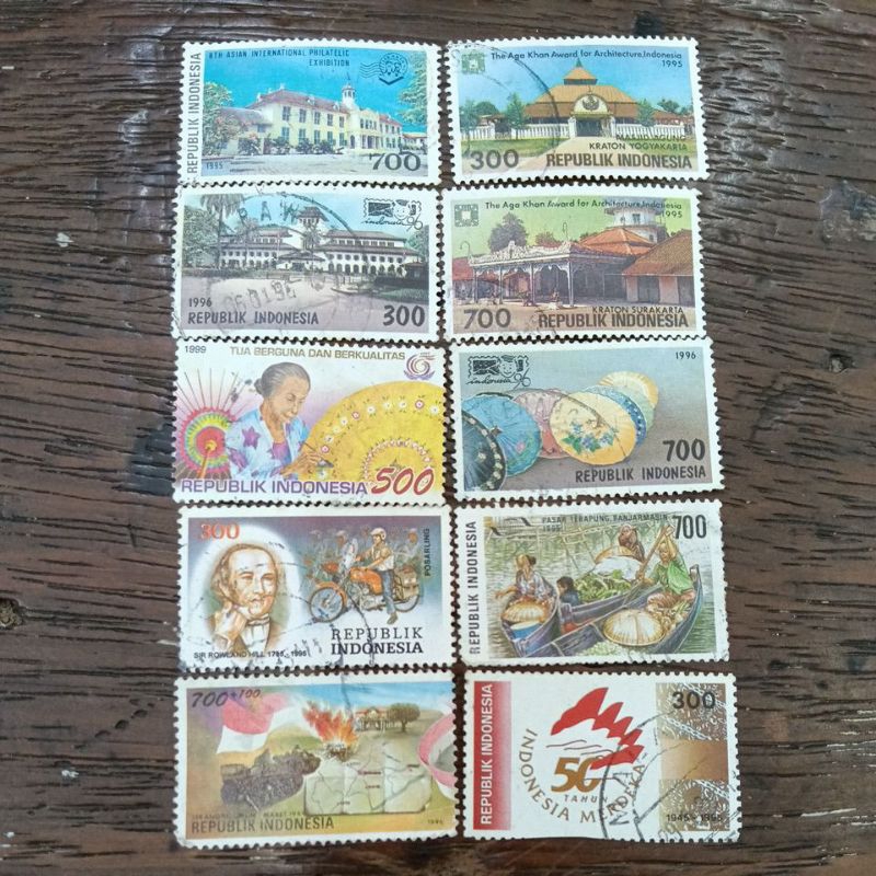 

perangko bekas Indonesia campur