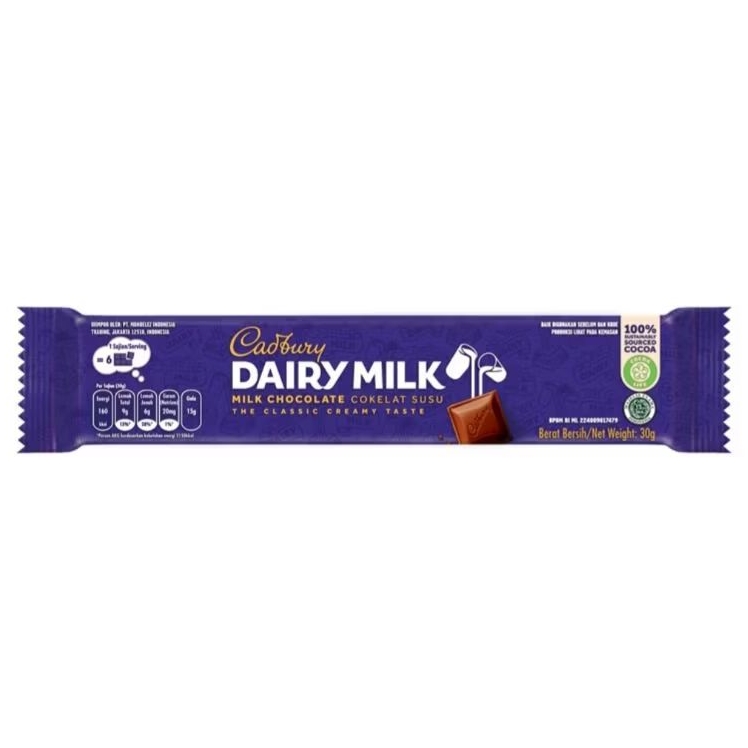 

Cadbury Dairy Milk 30 gr Cokelat