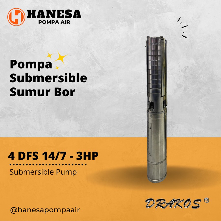 DRAKOS 4 DFS 14/7 - 3 HP Submersible Pump Body 4"