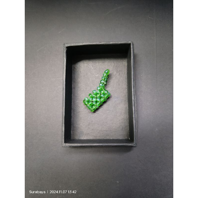 tas manik barbie miniatur clutch hijau