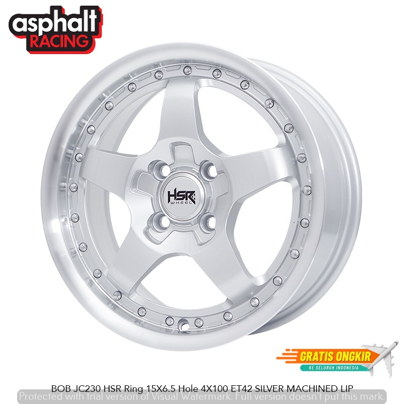 VELG MOBIL RACING CELONG HSR RING 15X6,5 LOBANG PCD 4X100 VELG MOBIL BRIO YARIS JAZZ DLL