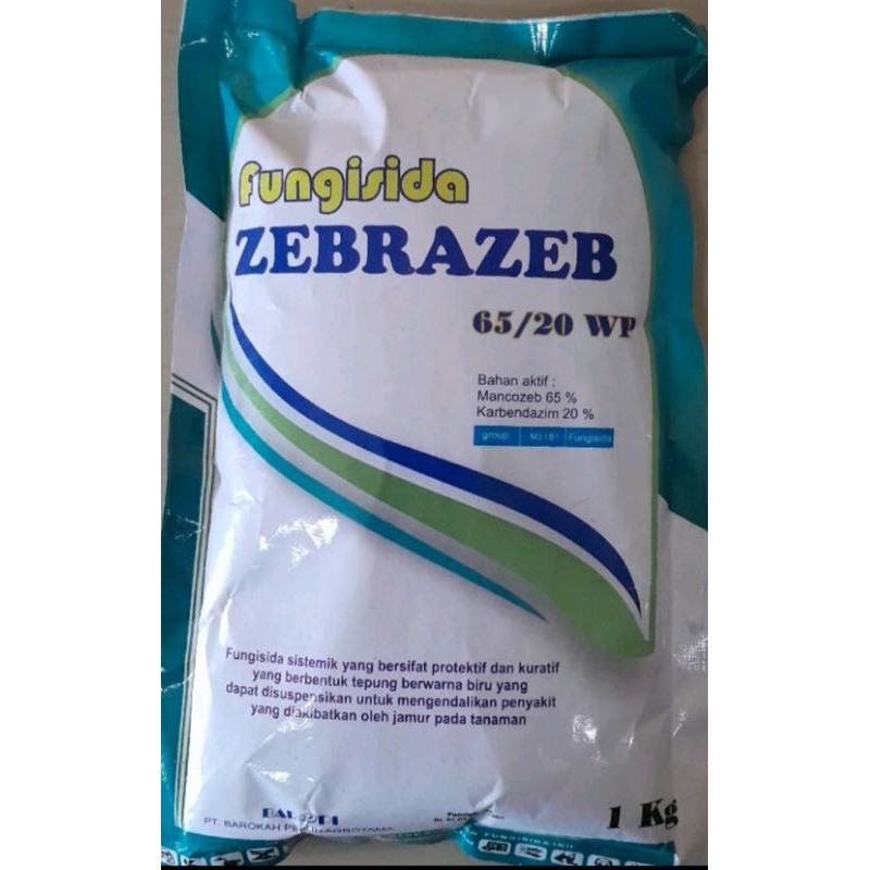 fungisida bahan aktif mancozeb 65 % + karbendazim 20 % ZEBRAZEB 65/20