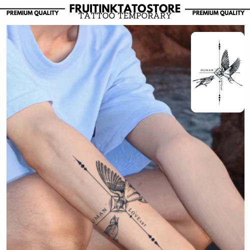 Fruit Ink Tatto Temporary Premium HC-401 tato temporer premium aesthetic motif burung tulisan