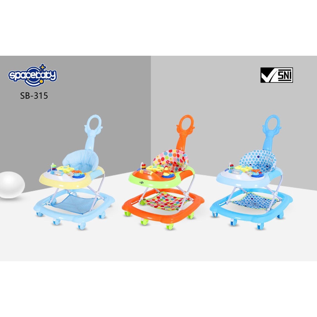 BABY WALKER SPACE BABY SB-315 || BABY WALKER SB-316 + TONGKAT DORONGAN & ALAS || WALKER SB318 ALAT B