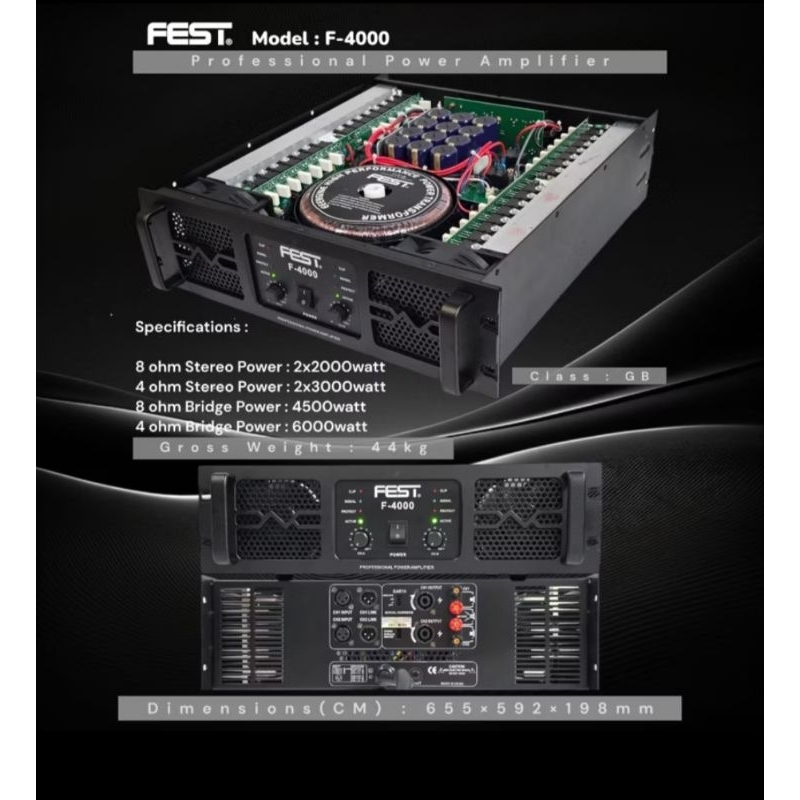 Power Amplifier Fest F 4000  Amplifier FEST F4000 Class GB