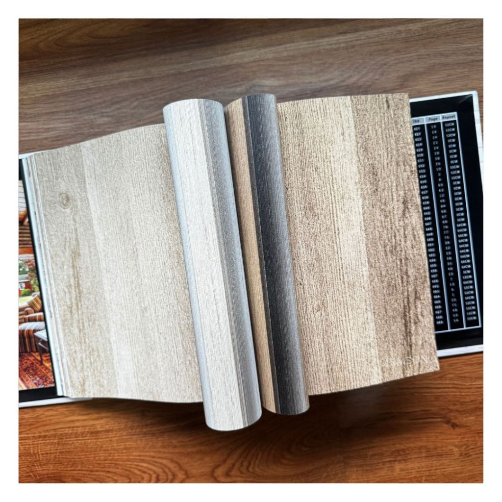 WALLPAPER VINYL DINDING MOTIF KAYU HIGH QUALITY