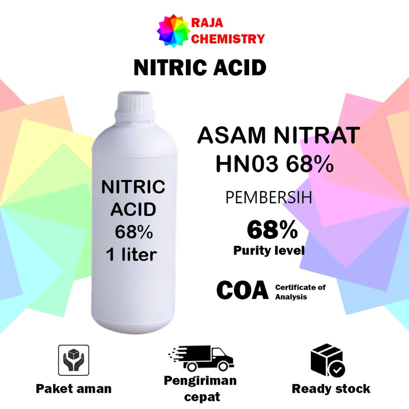 Nitric Acid 1 liter / Asam Nitrat / Belgia 68% / HNO3 / Nitric Murah