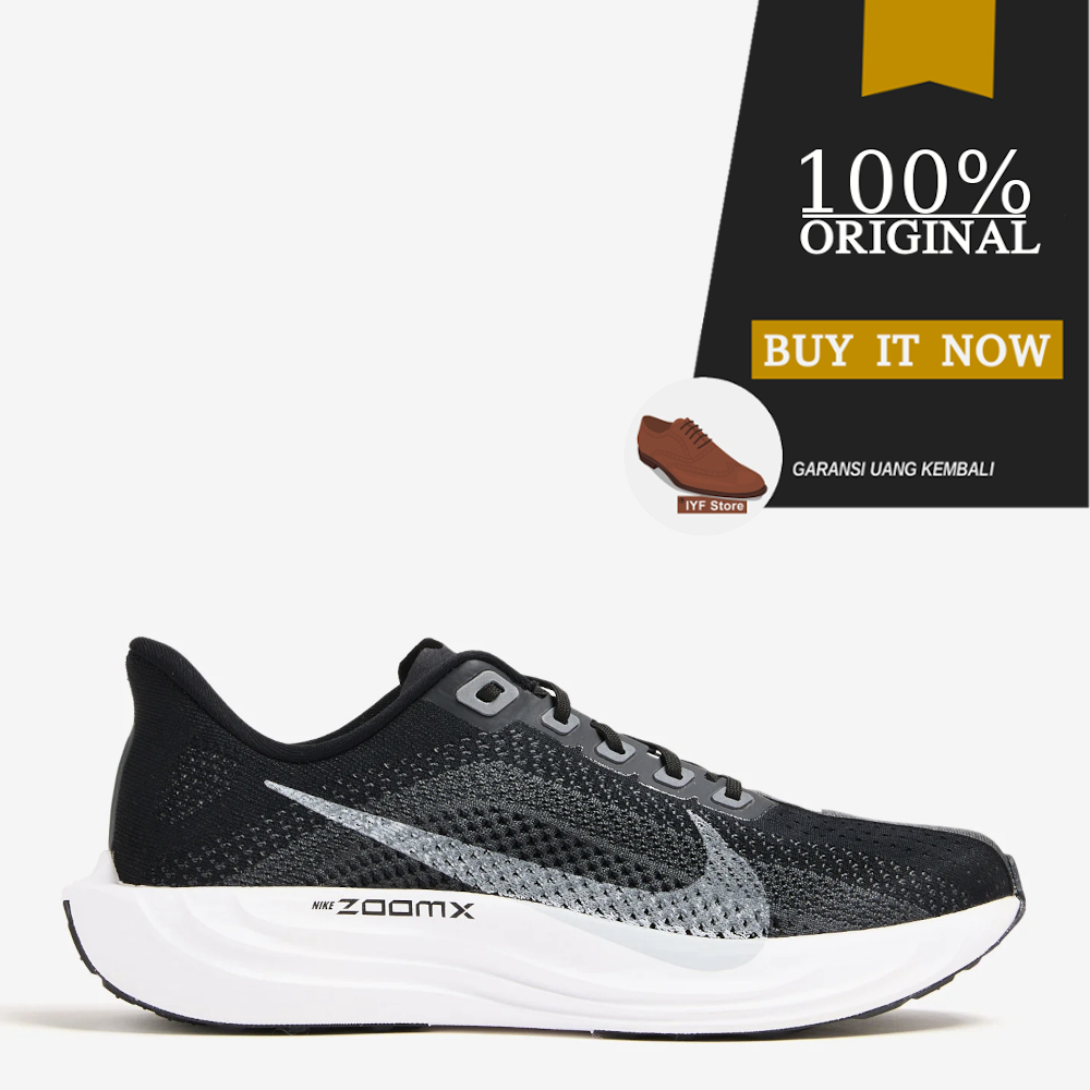 Sepatu Running Original Nike Zoomx Pegasus Plus - Black/Pure Platinum  Style: FQ7262-002