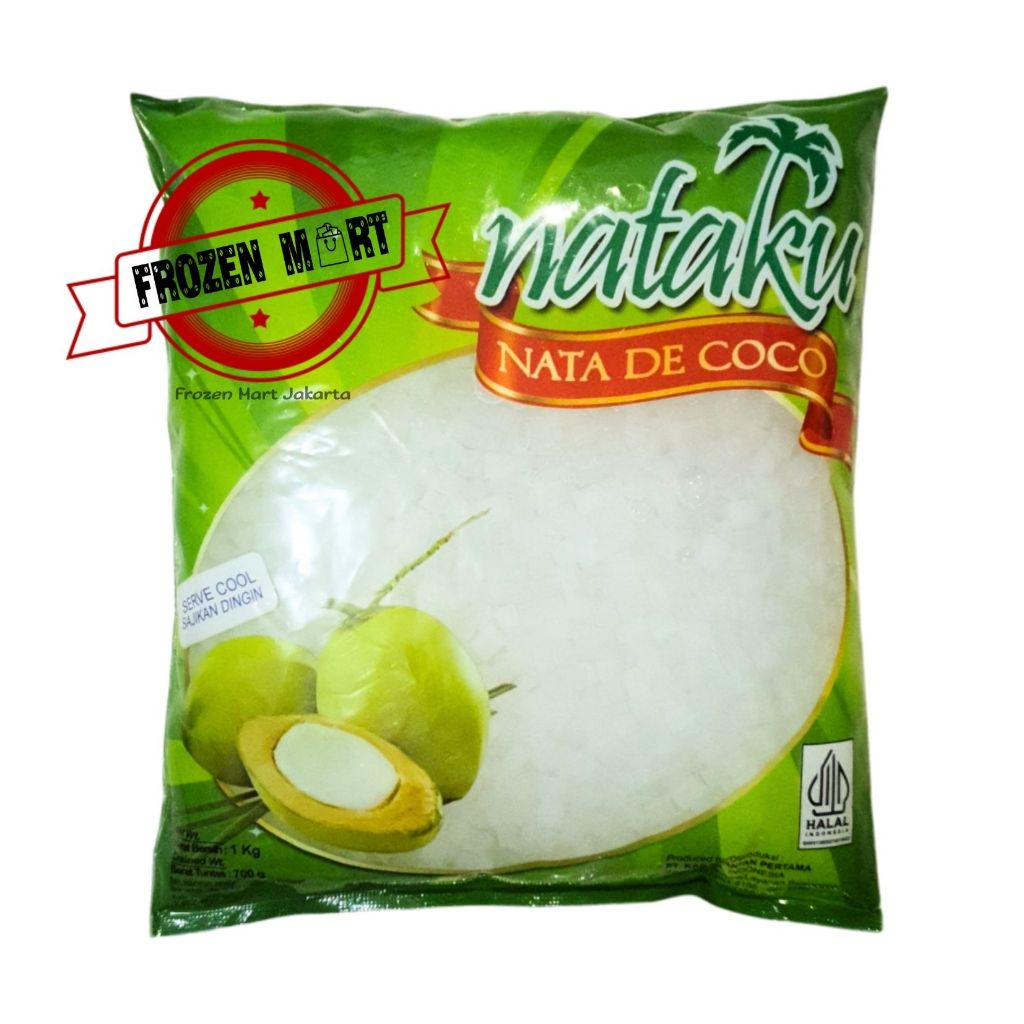 

NATAKU Sari Kelapa Nata De Coco Dadu Kecil Pas Sedotan (Bantal) 1Kg