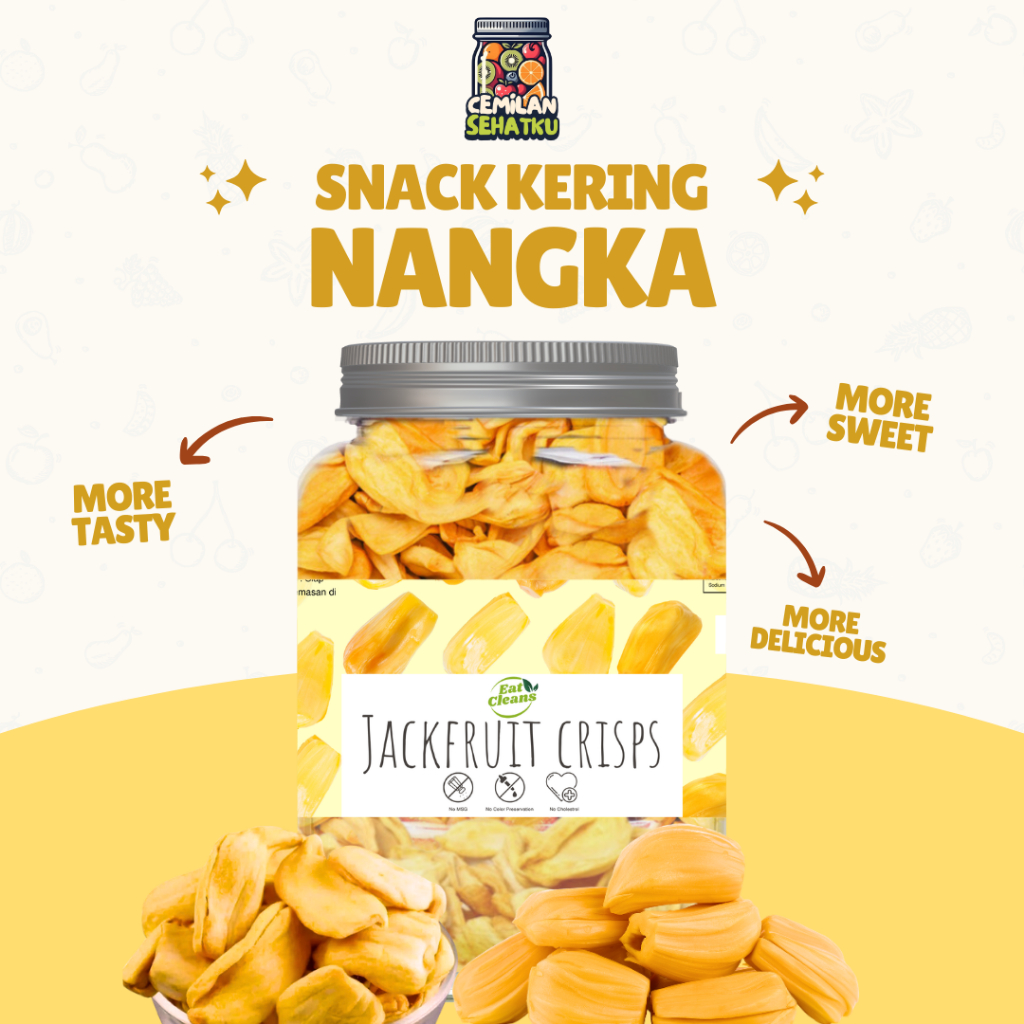 

Cemilan Keripik Nangka Kering - Freeze Dried Jackfruit - Cemilan Sehat Nangka Kering - Cemilan Diet Rendah Kalori - Cemilan Vegan Vegetarian Buah Nangka - Kripik Nangka Renyah