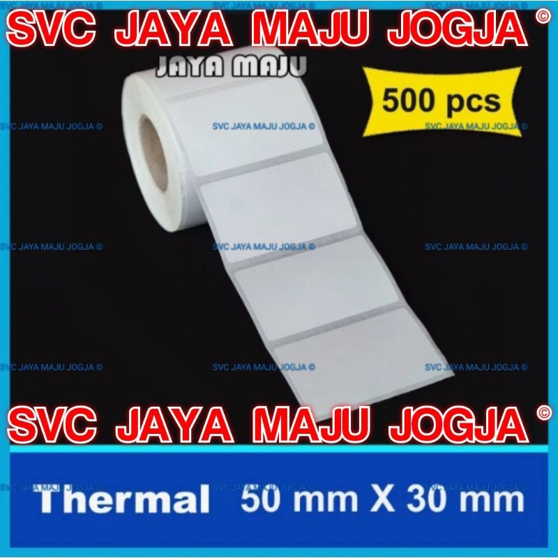 

MURAH 500 PCS/ROLL LABEL THERMAL 50X30 50 X 30 THERMAL TOP COAT - 1 LINE - FACE OUT - ISI 500 PCS || CORE 1" || LABEL BARCODE TANPA RIBBON DIRECT THERMAL || 50x30 50 x 30 LABEL RESEP OBAT LABEL DOKTER KLINIK PUSKESMAS RUMAH SAKIT
