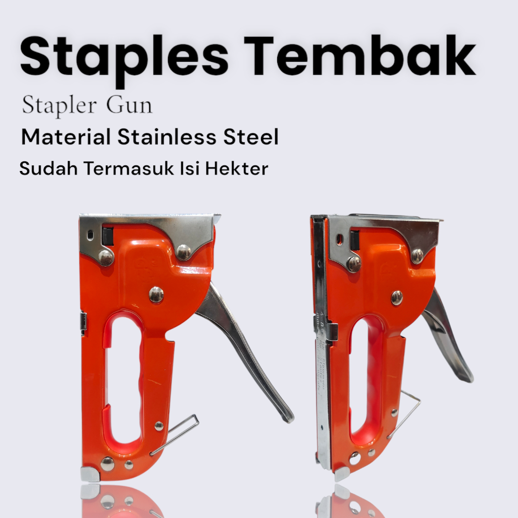 

Gun Tacker Staples Staple Stapler Tembak Kertas Kayu Jok 13/4-6-8mm