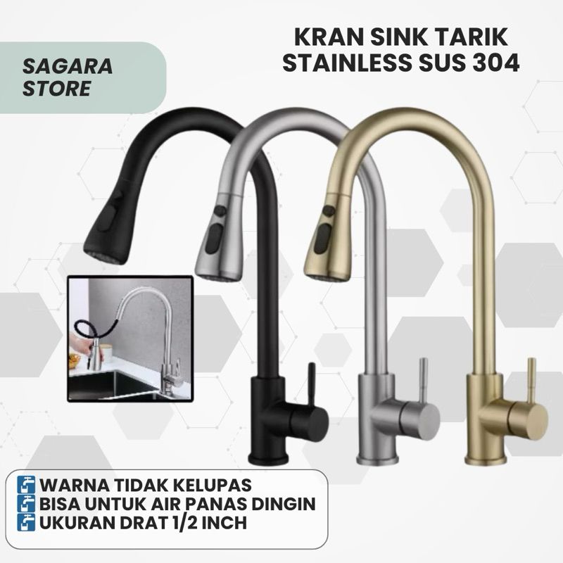 SGR - Kran sink tarik cuci piring / Kran sink Cuci Piring stainles