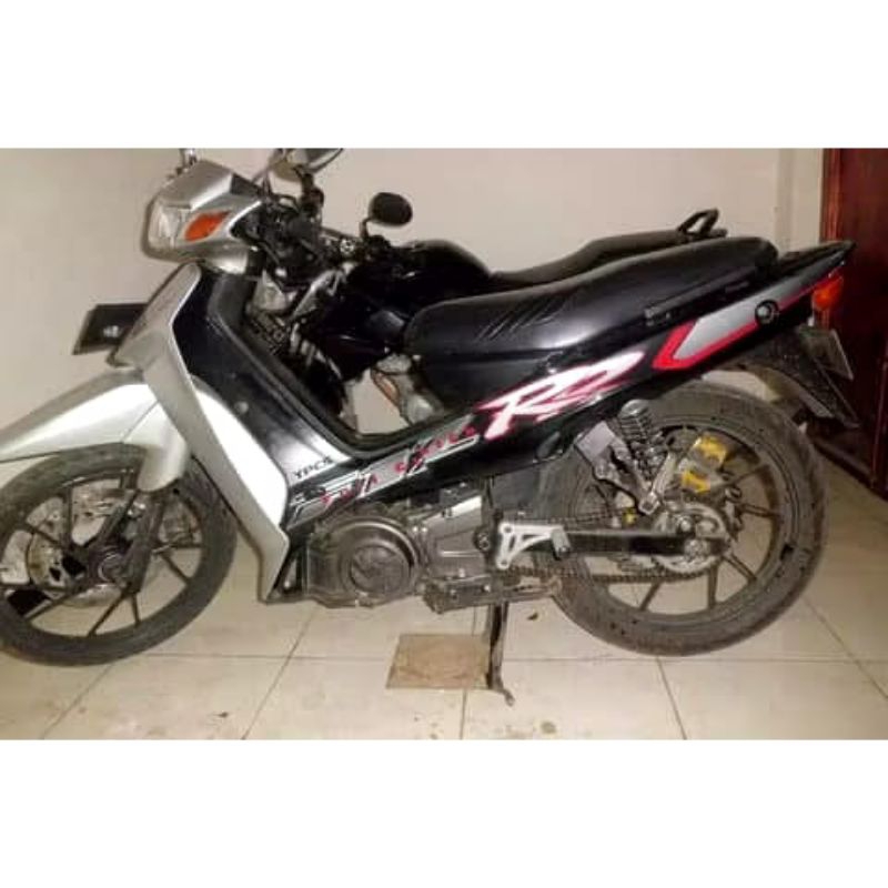 striping stiker motor yamaha fiz r 2002 hitam silver
