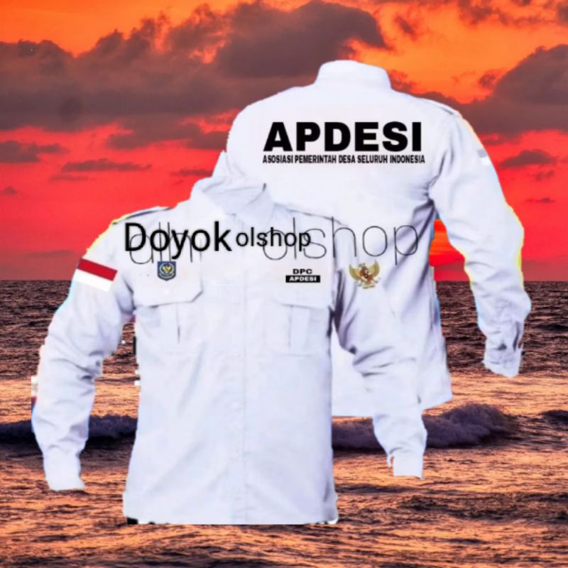 lengan panjang kemeja APDESI seragam APDESI pdh APDESI kemeja kerja APDESI seragam kerja APDESI pdh 