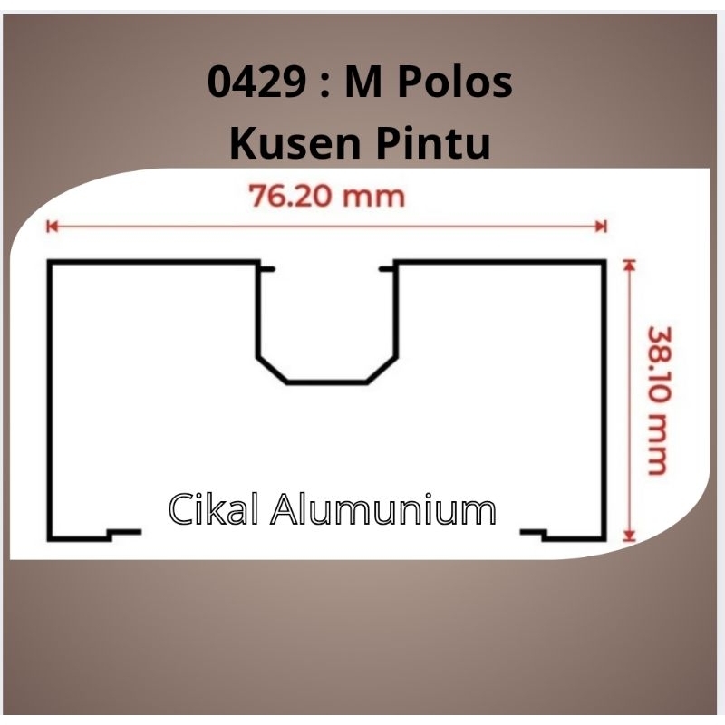 0429 - aluminium kusen m polos 3"