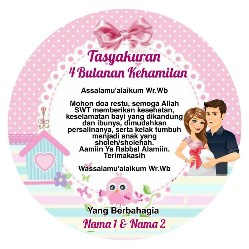 

STIKER TASYAKUR 4 BULANAN