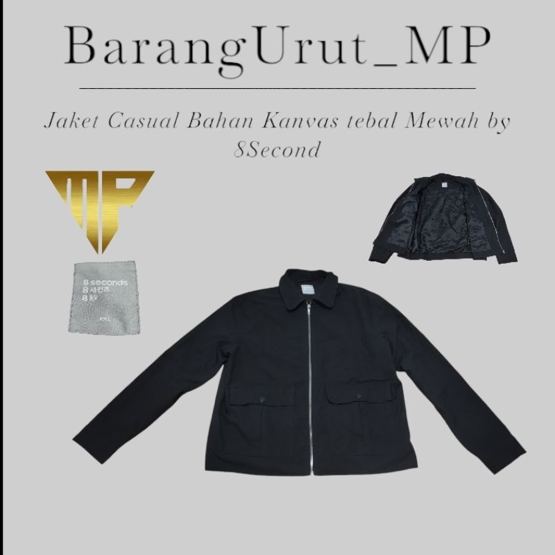 Jaket Casual Bahan Kanvas merek 8Second Original