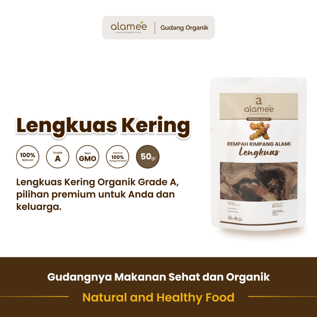 

alamee rimpang lengkuas 50 gram aroma segar rasa pedas bumbu alami untuk masakan tradisional herbal
