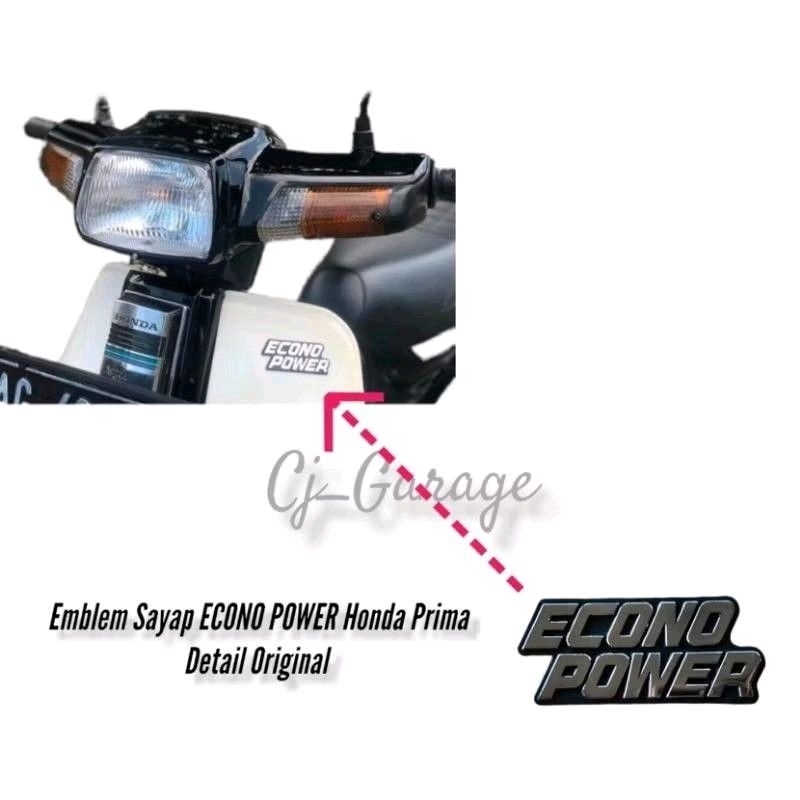 Emblem Sayap Prima Loga Emblim Sayap ECONO POWER Honda Prima Detail Original
