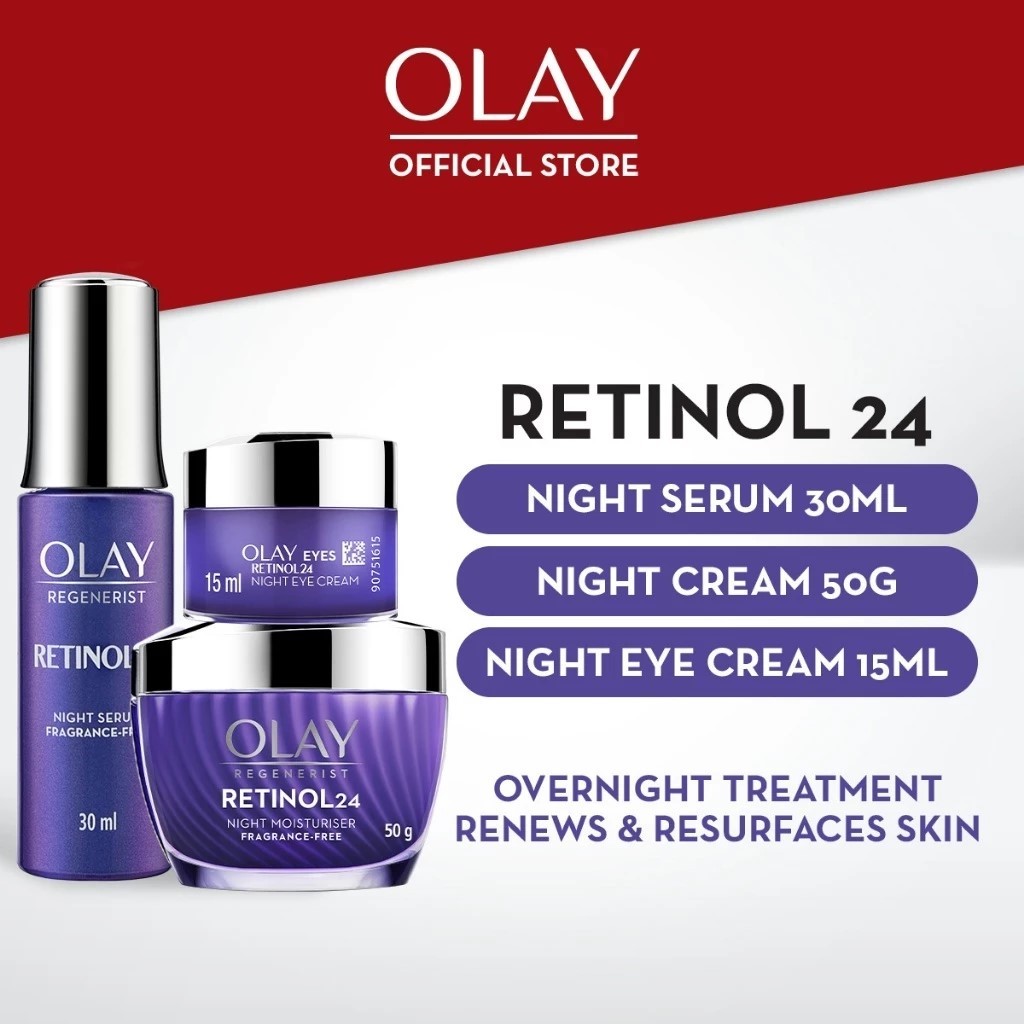 Olay Regenerist Anti Aging Moisturizer Brand Box - Retinol 24 Skincare Set