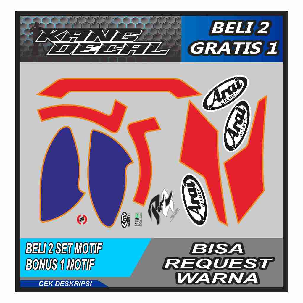 Water Decal Stiker Decal Helm Motif SPENCER